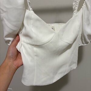 Wilfred White Puff Sleeve Top